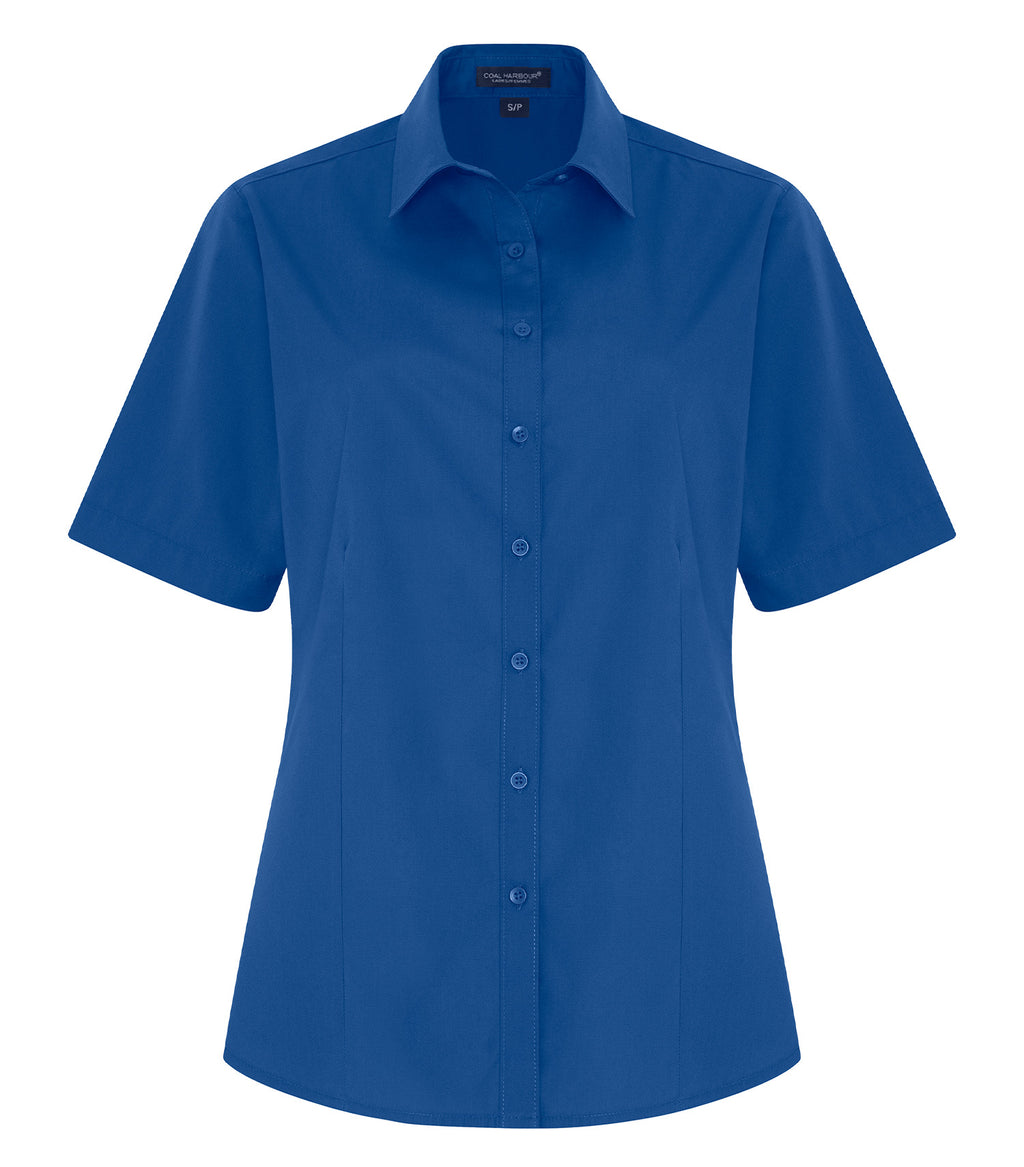 COAL HARBOUR&reg; EVERYDAY EASY CARE SHORT SLEEVE LADIES’ WOVEN SHIRT