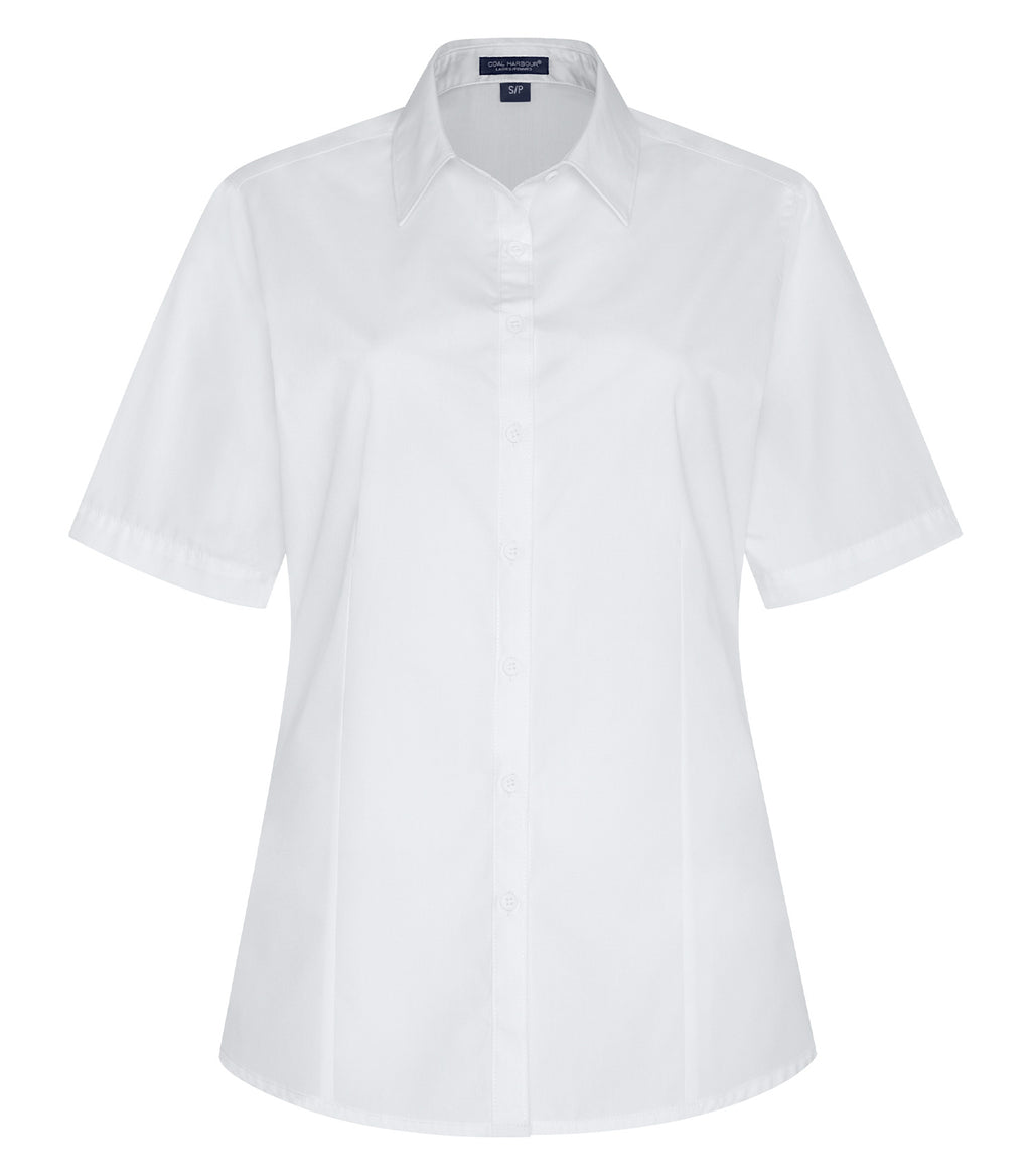 COAL HARBOUR&reg; EVERYDAY EASY CARE SHORT SLEEVE LADIES’ WOVEN SHIRT