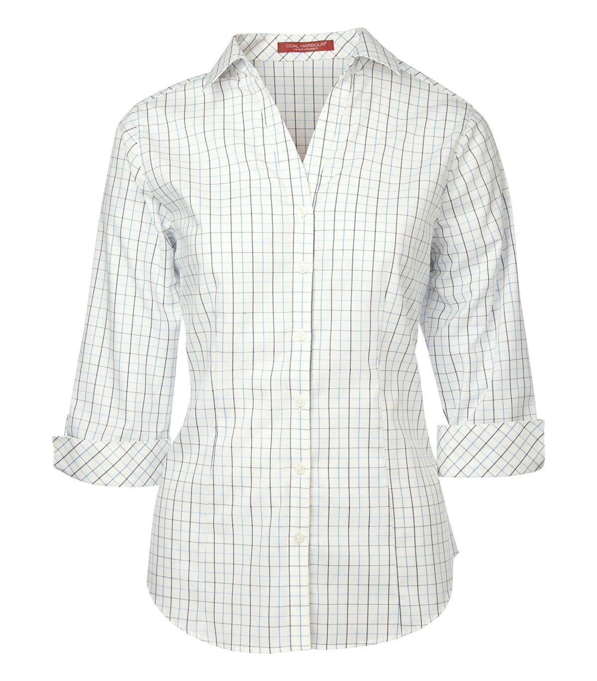 COAL HARBOUR® TATTERSALL CHECK WOVEN LADIES' SHIRT