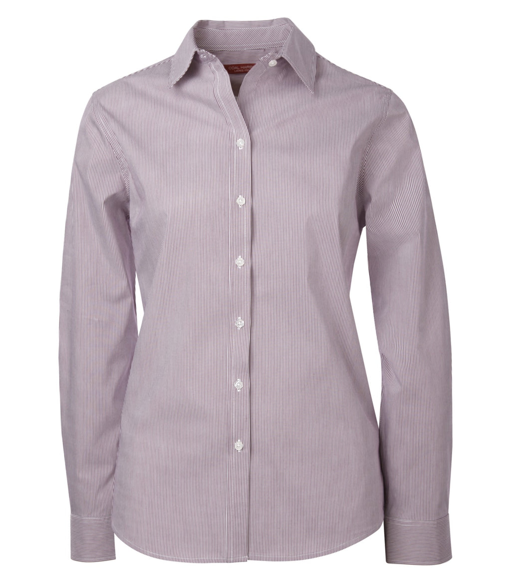 COAL HARBOUR® MINI STRIPE STRETCH WOVEN LADIES' SHIRT