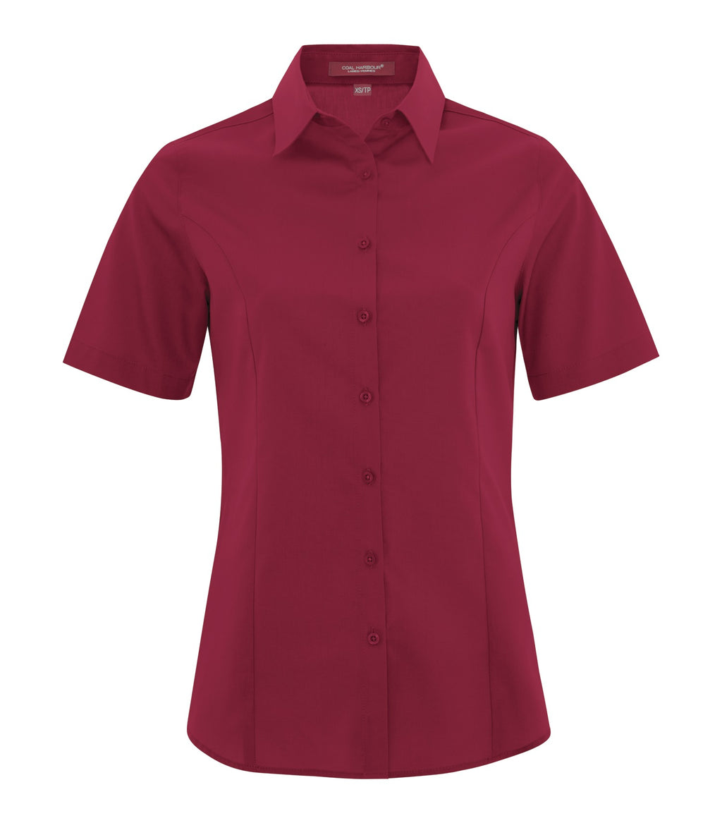COAL HARBOUR® EVERYDAY SHORT SLEEVE WOVEN LADIES' SHIRT